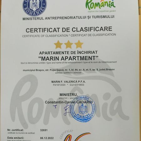 Marin Hotel Apartment Брашов Екстериор снимка