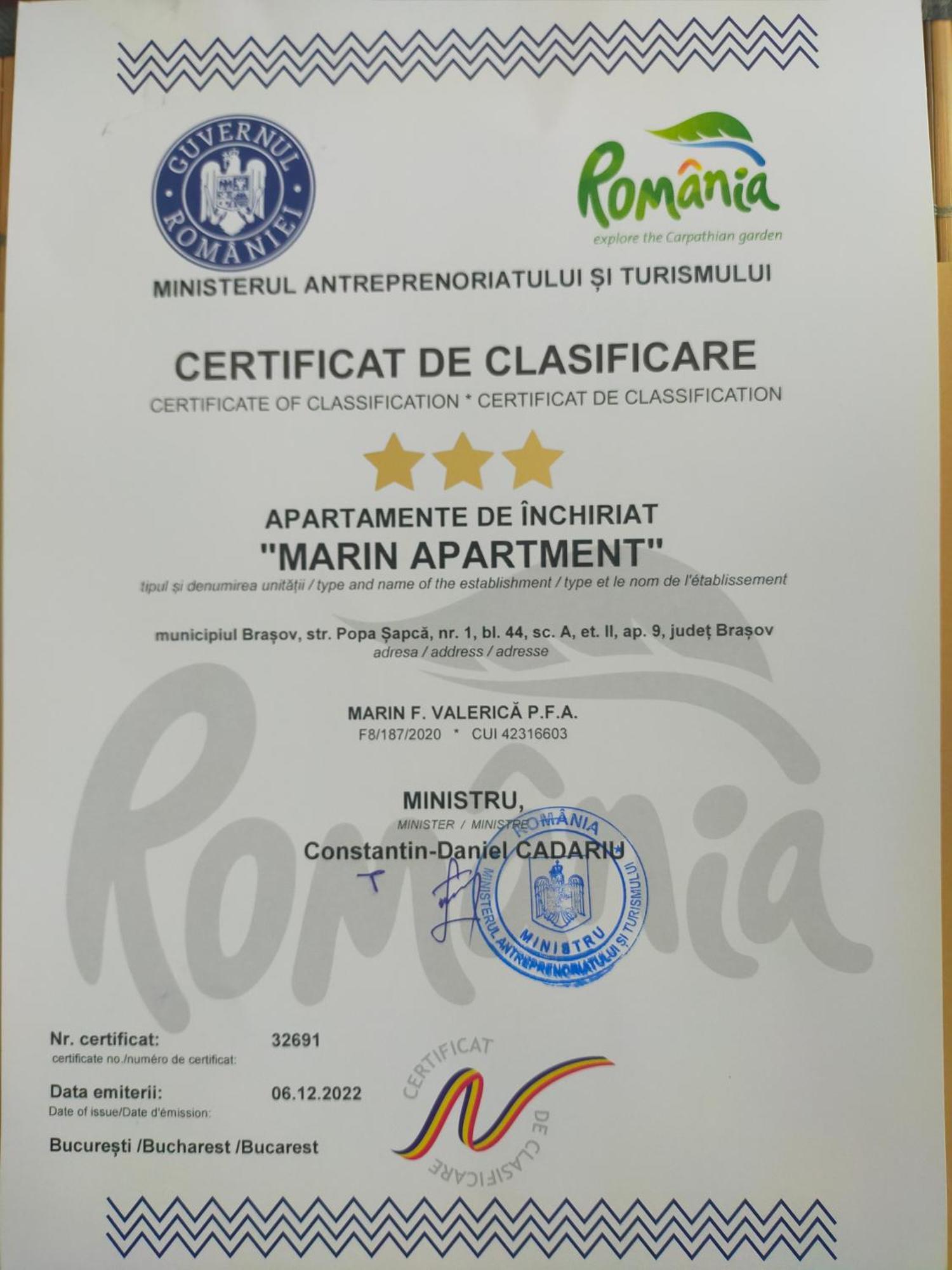 Marin Hotel Apartment Брашов Екстериор снимка